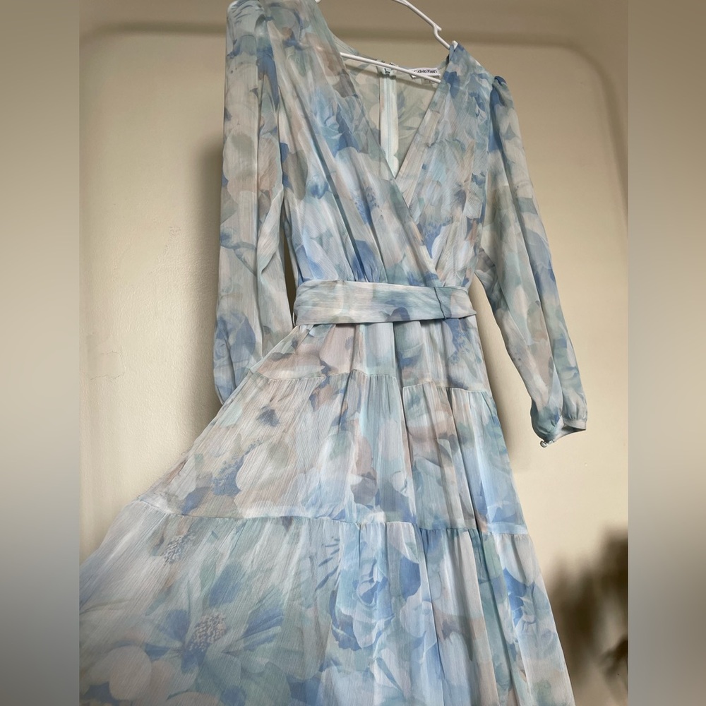 Calvin Klein, Blue floral flowy maxi dress